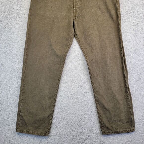 Vintage Levi 501 Jeans‎ Men's 36x30 Green Button Classic Straight Leg 40x32 Tag - Picture 3 of 11